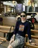 Blusa Feminina de Algodão Canelado com Mangas Longas, Slim Fit, 220g, Guangzhou Shisanxing, Segunda Remessa de Verão, Exclusivamente para Fornecimento de Loja Física