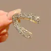 Pin para Cola de Caballo Alta Estilo Celebridad, Pin en Forma de V de Cristal de Alta Gama para Cabello Semiatado, Pin para el Cabello Femenino para la Parte Posterior de la Cabeza, Tocado