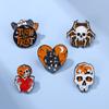 Broche de Aleación Halloween Transfronterizo Serie Calaveras Calavera Calabaza Araña Punk Insignia Joyería Oscura