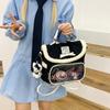 Mochila Peluda Linda Versátil de Nicho Otoño e Invierno Casual Simple Portátil Pequeña Mochila Bolsa para el Dolor Bolso de Hombro Único Cruzado