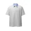 Camiseta de marca de moda estilo japonés AIMATARGET para hombre, cuello de camisa falso de dos piezas, polo de manga corta de verano holgado CT162