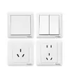 Schneider Tomada com Interruptor Série Changyi Branco Fosco Tomada de Cinco Furos com Interruptor para Uso Doméstico Painel de Tomada Tipo 86