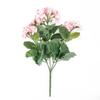 Venta transfronteriza de flores de begonia con simulación de viento de Amazon Temu, flores falsas para bodas, hogar, sala de estar, geranio, flores de seda.