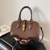 Bolso de Mano de Bolos de Gama Alta para Mujer Otoño e Invierno 2025 Bolso de Hombro Retro Maillard Bolso Cruzado Casual