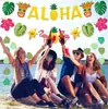 Festa Havaiana Tropical Europeia e Americana Beira-Mar Decoração de Aniversário Bandeira Aloha Pássaro de Fogo Folha Pingente de Decoração