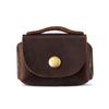 Nova Bolsa de Armazenamento para Cabo de Dados e Fone de Ouvido em Couro Crazy Horse Camada Superior Couro Bovino Pequena Carteira de Moedas Masculina e Feminina Bolsa Pequena Criativa Feita à Mão
