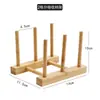 Estante escurridor de cocina de madera creativo para uso doméstico, estante de almacenamiento para tazones, platos y tazas, estante de exhibición para cocina