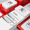 Conjunto de Cortadores de Unha de Cinco Peças com Logotipo Personalizado, Presente Prático para Bancos, Cortadores de Unha de Aço Inoxidável, Fabricante Personalizado, Em Estoque