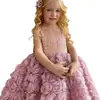 Vestido de Primer Cumpleaños 2026 Nuevo Estilo Elegante Ropa Infantil Vestido de Hada Rosa Princesa Moda Infantil Vestido para Niña