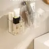 Suporte de Armazenamento para Escova de Dentes Elétrica, Organizador de Banheiro Montado na Parede sem Furos, Solução de Armazenamento Doméstico para Porta-Pasta de Dente e Escova de Dente
