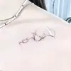 Pegatinas de Tatuaje Populares Transfronterizas Estilo Ins de Gama Alta Minimalista Fresco Romántico Hermoso Línea de Estrellas Clavícula Cintura y Abdomen