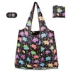 Bolsa de Tote de Compras Floral Grande de 190t en Stock de Gran Venta, Bolsa de Poliéster al por Mayor, Bolsa Plegable, Bolsa de Regalo Promocional