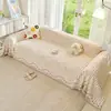 Funda de Sofá de Lunares Color Dopamina Estilo Crema Borla Cubierta Completa Toalla de Sofá Funda de Sofá de una Pieza Venta al por Mayor