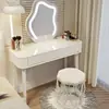 Nuevo Tocador Dormitorio Simple Moderno Estilo Curativo Mesa de Maquillaje Lujo Ligero Wabi-sabi Estilo Crema Apartamento Pequeño Escritorio de Maquillaje