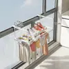 Tendedero de ropa para balcón, tendedero de ropa para ventana de edificio alto, estante para ventana, tendedero de zapatos retráctil para uso doméstico
