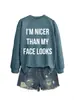 SOY MÁS AMABLE QUE MI SITIO INDEPENDIENTE DE AMAZON EBAY Sudadera de Moda Casual para Mujer Otoño e Invierno Camiseta Base