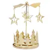 Candelabro Metálico Giratorio de Aromaterapia Hecho en Fábrica Adornos Románticos con Velas Linterna Giratoria de Cobre Estilo Europeo Molino de Viento Venta al por Mayor