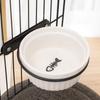 Uma geração de tigela para gatos pendurada para animais de estimação bacia de comida de gato de cerâmica tigela fixa para cães tigela anti-detonante para gatos rack