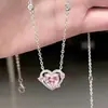 Colar Guardião do Coração Feminino ins Luxo Leve Doce Alto Padrão Daji Maid Corrente para Clavícula Presente de Dia das Mães