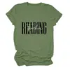 Camiseta informal de cuello redondo simple con estampado de letras para mujer, manga corta, Amazon transfronterizo ebay