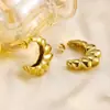 Pendientes de acero inoxidable dulces simples de personalidad retro francesa, accesorios de pendientes geométricos de hilo en forma de C, venta al por mayor