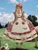 Vestido Lolita Tarta de Fresa con Estampado Floral, Vestido Lolita Jsk de Diseño Original, Estilo Largo de Princesa, Estilo Pastoral