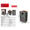 Zqs12156S Subwoofer de 12 pulgadas Altavoz Portátil Bluetooth/TF/Reproducción desde USB Función de Karaoke Luz RGB