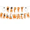 Plato de Papel de Halloween de Dibujos Animados Tema Boo Set de Vajilla para Fiesta de Calabazas Plato de Papel Servilleta Set de Decoración de Halloween