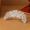 Joyería transfronteriza para novia, tocado de hojas de árbol de plata con diamantes de imitación coreanos, accesorios para el cabello de boda, accesorios para vestidos, accesorios.