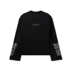Camiseta de Manga Larga de Algodón con Cuello Redondo, Moda Americana Trendy para Primavera y Otoño, Camiseta Base Deportiva Casual para Fitness y Entrenamiento