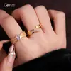 Anillo Geométrico Abierto de Circonita Estilo Minimalista Europeo y Americano Anillo de Dedo Índice de Gama Alta Nicho Joyería de Moda Exquisita Personalizada para Mujeres
