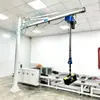 Grúa Cantilever de Aleación de Aluminio de 200 kg Grúa con Pluma Giratoria Manual de 360 grados con Polipasto Servo para Elevación