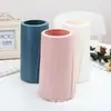 Jarrón de plástico colorido estilo europeo para el hogar flor seca dispositivo de flores decoración de mesa de comedor sala de estar contenedor de arreglo floral geométrico
