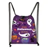 2026 Nuevo Gato Negro de Halloween Bolsa Portátil con Cordón para Estudiantes Tutoría Bolsa de Almacenamiento para Viajes al Aire Libre de Poliéster Suministro del Fabricante