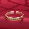 Pulsera de plata de ley 9999 con método antiguo, color esmalte, pluma de fénix, estilo nacional vintage, pulsera de plata, nuevo estilo chino, corazón abierto, sutra