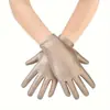 Accesorios para Mujer de los Años 1920 Spandex Satén Flocado Guantes de Charol Accesorios de Disfraz para Fiesta de Baile Transfronteriza en Stock