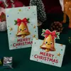 Tarjeta de felicitación tridimensional de Navidad de Amazon transfronteriza Flores Regalo Tarjeta de bendición escrita a mano Nochebuena Tarjeta de felicitación creativa Venta al por mayor