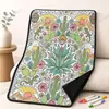 Tapeçaria Mandala Preto e Branco DIY Praia para Decoração de Casa Boêmia Pendurada na Parede Desenho de Linha para Colorir Grafite Cobertor de Yoga