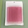 100 Peças/Pacote de Saquinhos de Haste de Cristal para Cílios Cotonetes Embalados Bastão de Limpeza Descartável de Cabeça Pequena Pincel Micro para Maquiagem Pontiagudo Multifuncional