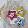 Pasador de Pelo de Estrella de Peluche Estilo Coreano, Pinza para el Pelo de Hilo, Pasador Suave y Lindo para Niños, Pasador para Flequillo Dopamina No Dañino, Accesorio para el Cabello