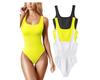 2025 Europeu e Americano Transfronteiriço Comércio Exterior Amazon Verão Aliexpress Regata Feminina Sem Mangas com Decote U Body Justo