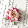 Rosa de franela de imitación, flor de comercio exterior, venta al por mayor, diámetro de 9 cm, esquina de terciopelo, rosa para salón de bodas con arreglo floral, flor de simulación