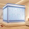 Cortina Blackout Estampada Nova 2025 Mosquiteiro Tipo Cama Três Portas 1.5m/ 1.8m Gaze Dupla Cortina de Cama Anti-Queda