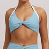 Sutiã de Yoga com Bojo Transpassado Sem Costura Transfronteiriço com Lindo Design nas Costas, Sutiã Esportivo Justo e Moderno para Lazer ao Ar Livre, Corrida e Fitness
