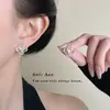 Pendientes de Encaje Calado Flor de Zirconia Estilo Coreano Pendientes de Flor Dulces Elegantes Franceses Lujo Accesible Pendientes de Gama Alta para Mujer