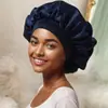 Gorro de Satén Extra Grande para Dormir para Mujer Borde Elástico Ancho Alta Elasticidad Gorro Nocturno Gorro para el Cabello para el Cuidado Diario del Cabello