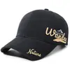 Gorra de béisbol bordada con letras para hombre, para exteriores, transfronteriza, gorra con visera para protección solar, sombrero versátil de moda nuevo para primavera y otoño