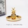 Artesanato de cerâmica de ouro galvanizado nórdico Presente Jóias Disco Anel Relógio Placa de armazenamento doméstico Ouro Veado Ornamentos de animais