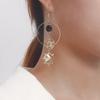 Anillo geométrico de joyería transfronteriza entre Europa y Estados Unidos, pendientes de media luna con estrellas y sol, pendientes sencillos de hada para niñas, combinables con todo.