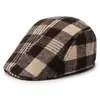 Retro cap masculino outono e inverno boina xadrez coreano chapéu de meia-idade Coringa casual boné progressivo atacado